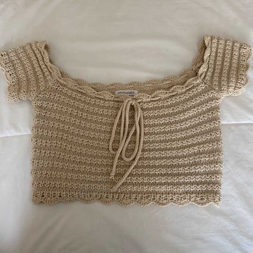 Stolen Hearts Crochet Crop Top